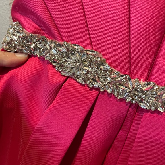 Blush Sz 6 BNWOT Fuchsia Ballgown Duchess Satin - Picture 8 of 9